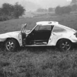 „Rolle“ in die Wiese, vergleichsweise noch harmlos: der Porsche 911 der Franzosen Tourol/Mauroy bei den 24h Spa 1969
