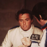 Jochen Mass mit Robin Herd beim Eifelrennen Nürburgring 1977