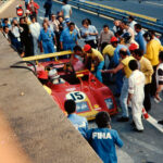 Boxenstopp von Brian Redmann im Ferarri 312PB in Le Mans