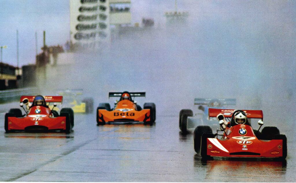 Vittorio Brambilla - Curbs - Historic Motorsport Magazine - Disciplined in the Bad Weather - Fifth in the Eifel Race Nürburgring in the March 732 BMW (Third from the left)